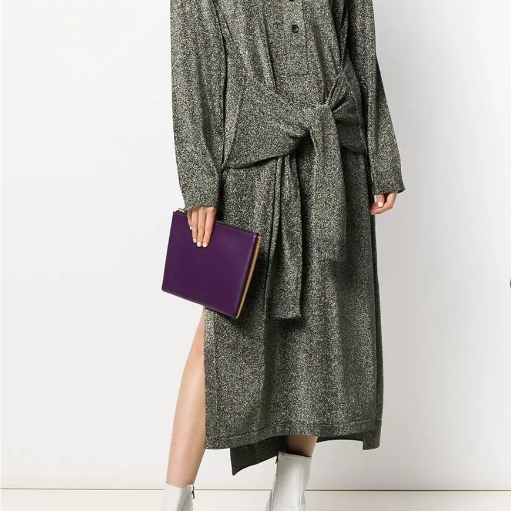 LANVIN 
Asymmetric Glitter Effect Dress
